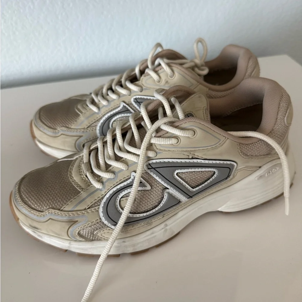 Dior Cream and Gray Athletic Shoes - Picture 1 of 2